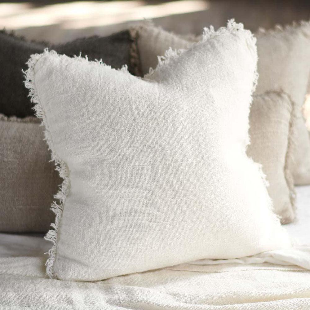 Bedouin Linen Cushion - Ivory