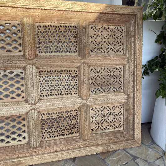 Decorative Indian Timber Panel - Natural