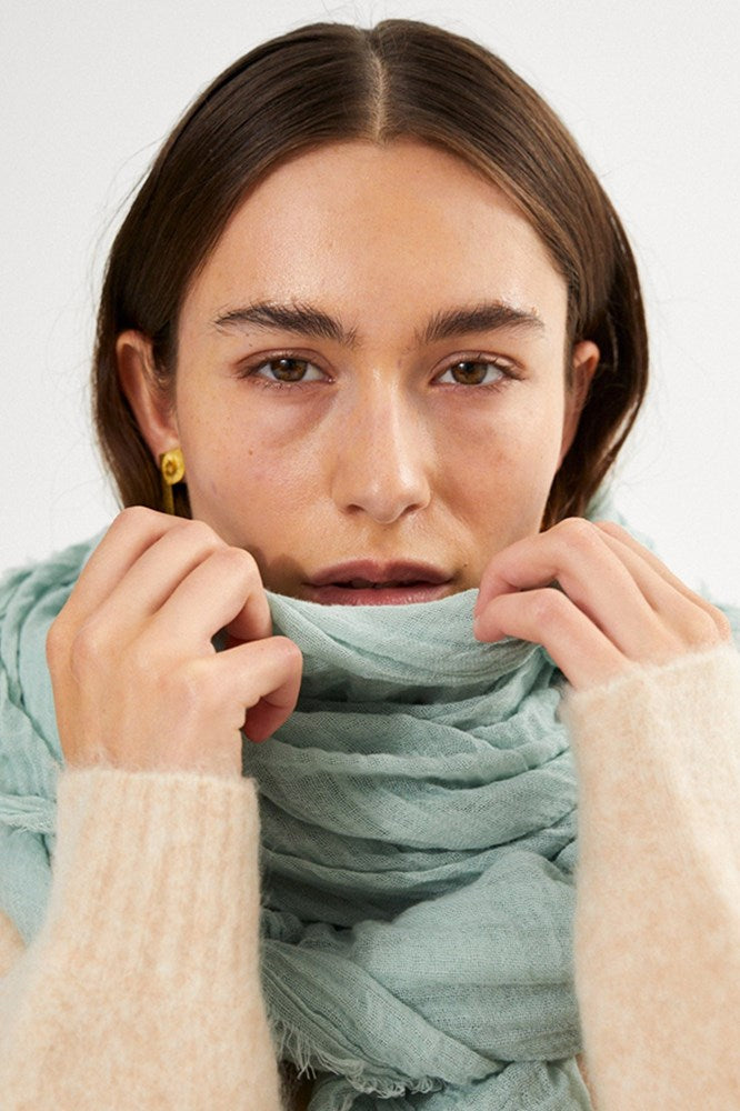 Dorde Cotton Gauze Scarf - Mint