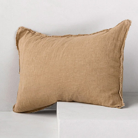 Flocca Linen Pillowcase - Carmel