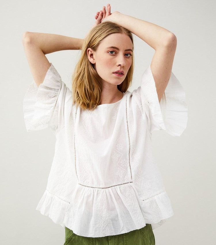 Helen Blouse - Light Chalk