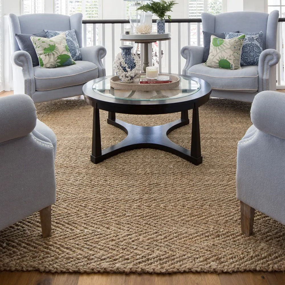 Herringbone Rug - Silver
