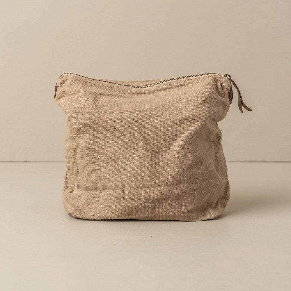 Journey Makeup Canvas Bag - Clay