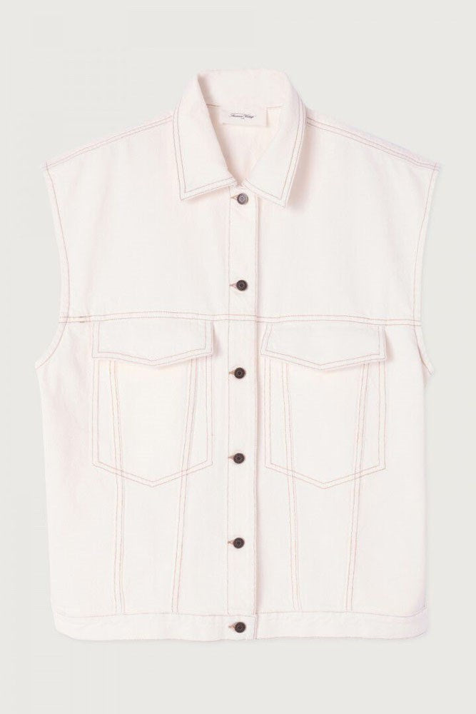 Jozastreet Sleeveless Jacket - Off White