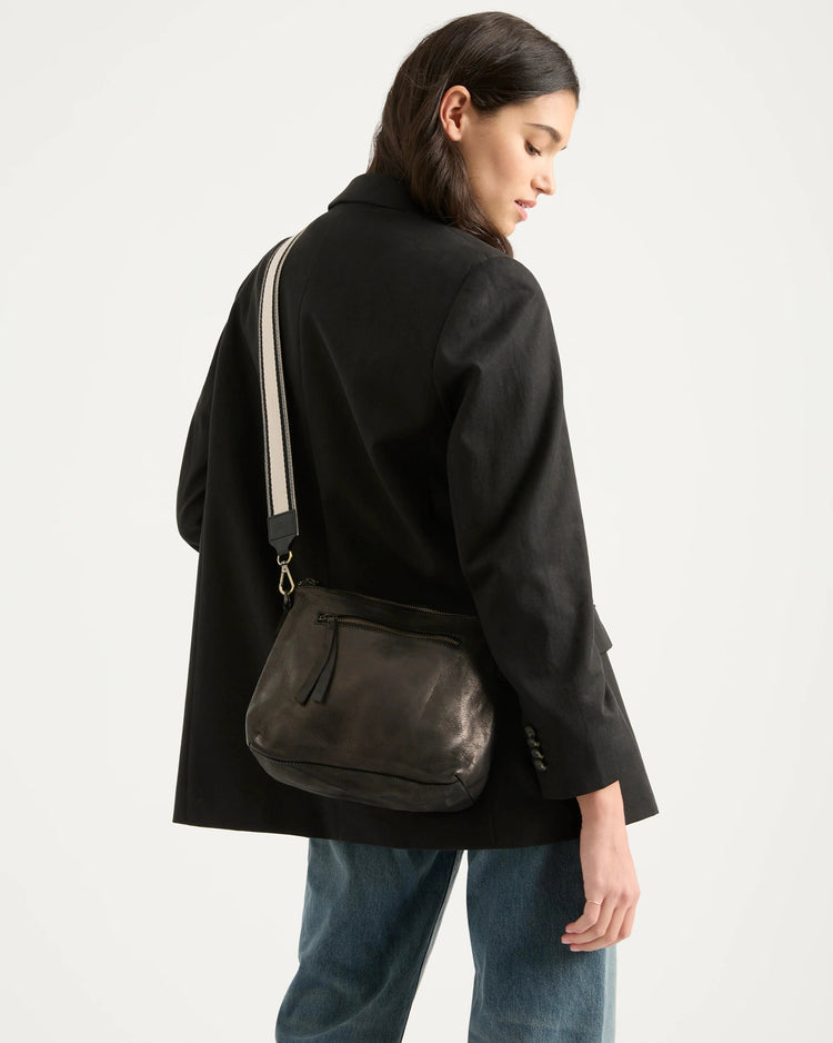 Large Essential Leather Pouch - Black