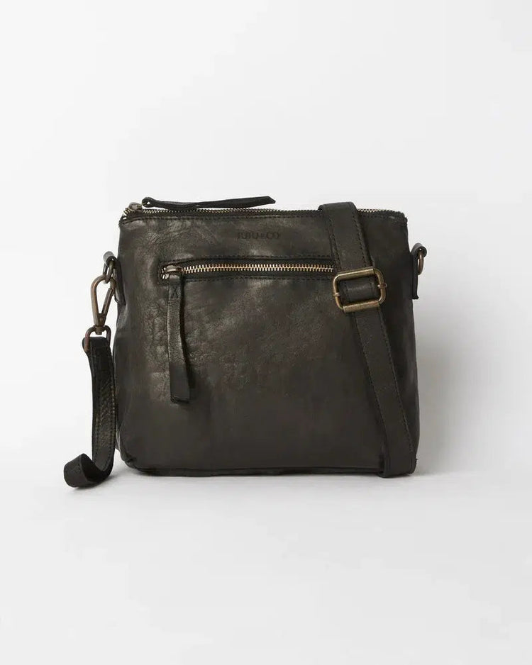 Large Essential Leather Pouch - Black