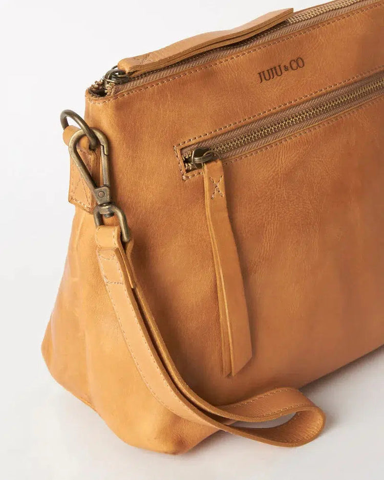 Large Essential Leather Pouch - Tan