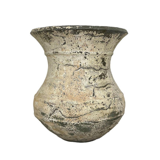 Large Rustic Terracotta Pot - Limewashed - PH027