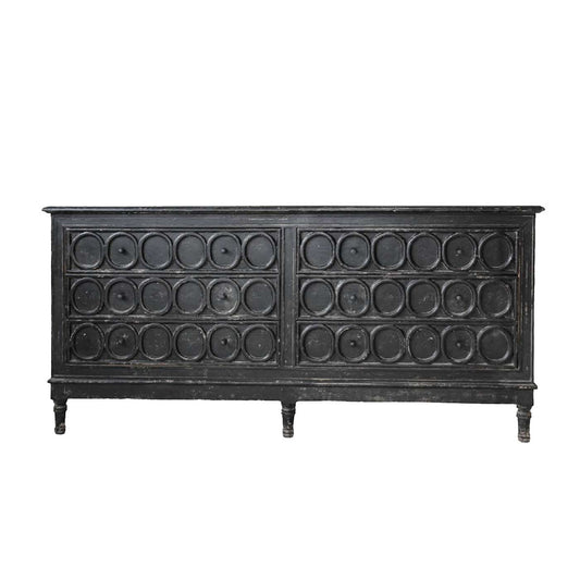 Lilli Black Rustic Elm Chest of Drawers