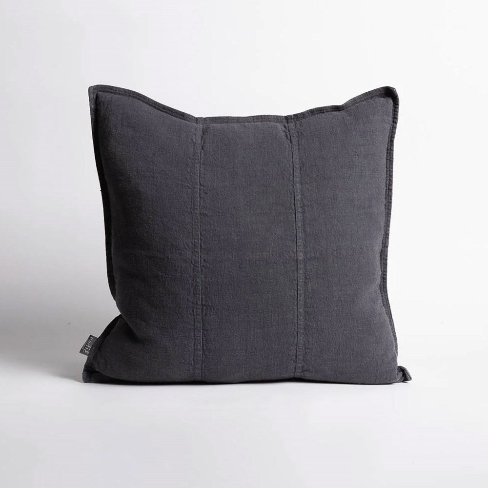 Luca Pre Washed Linen Cushion - Midnight