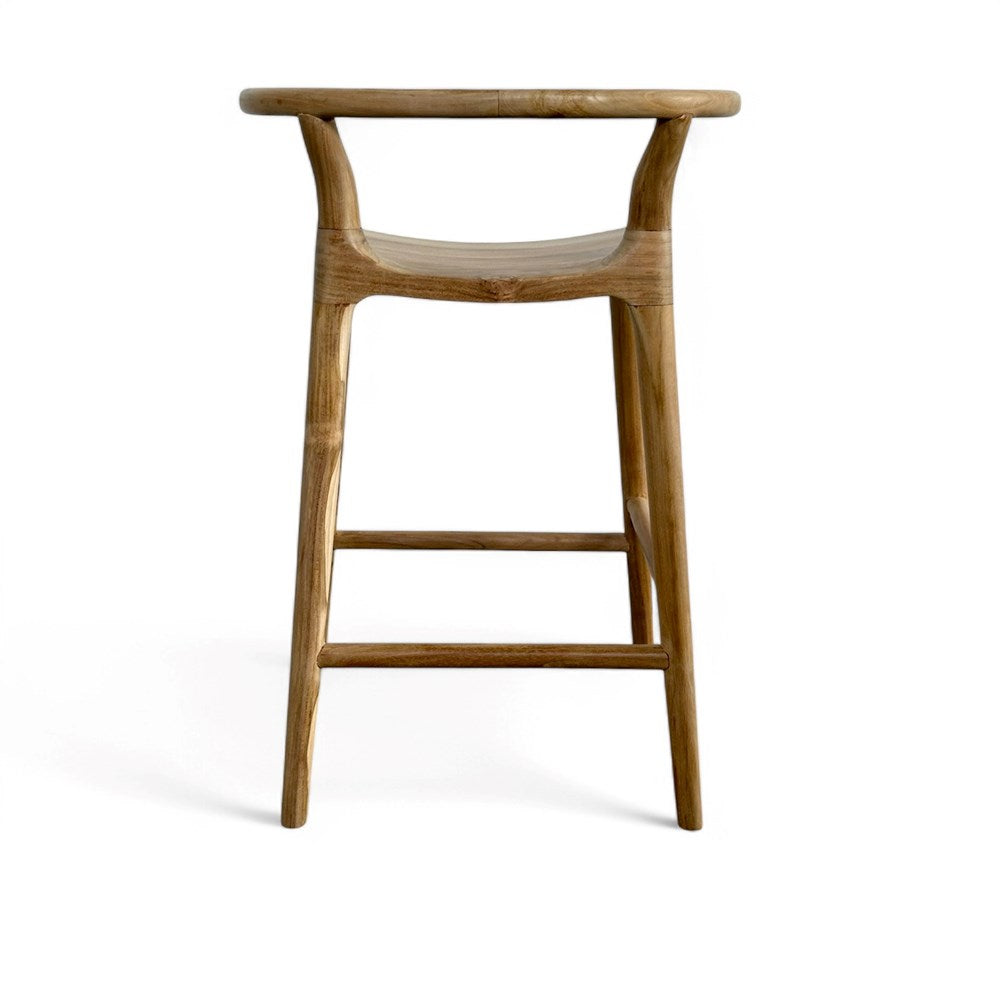 Monte Teak Bar Stool w Back Rest