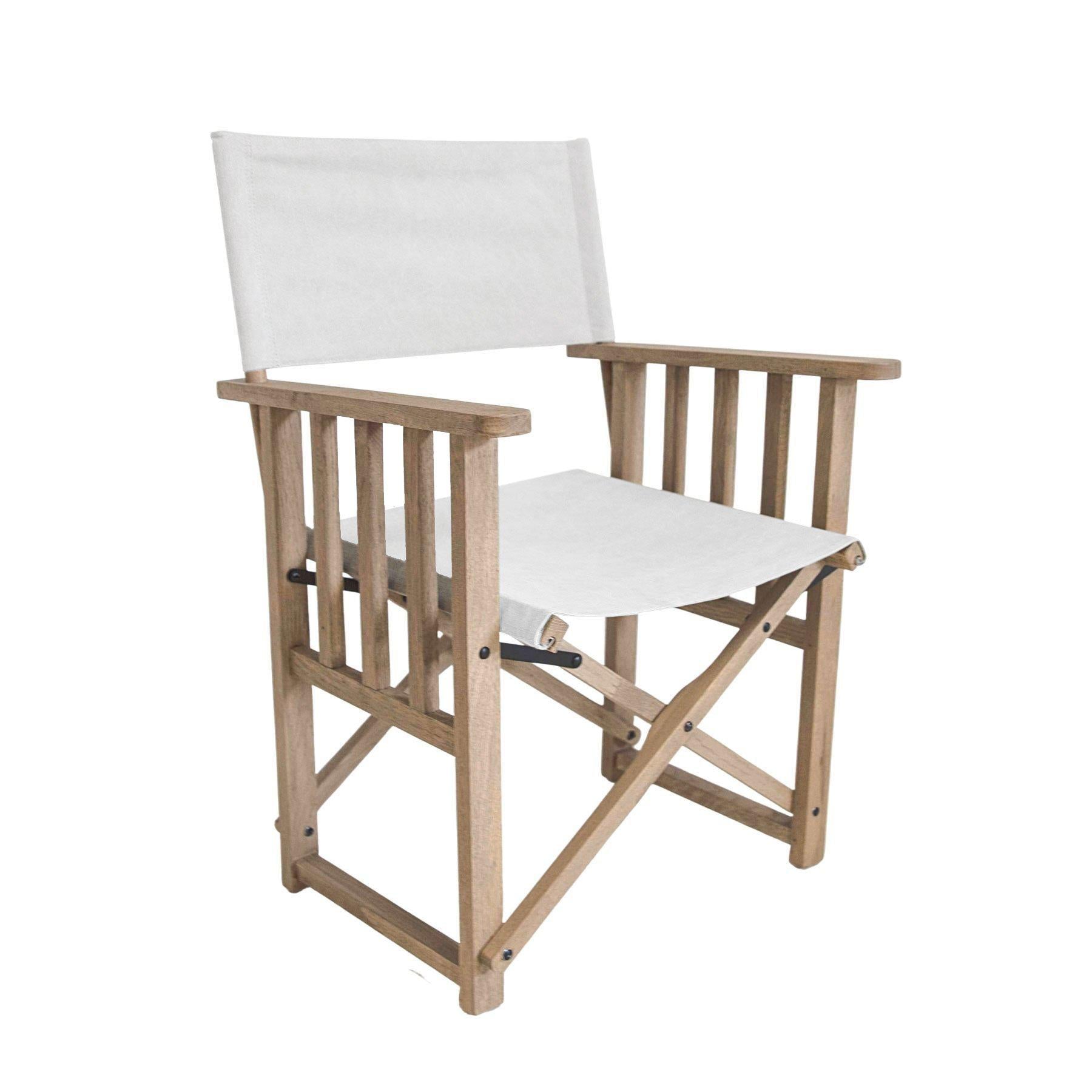 Nevada White Canvas Directors Chair
