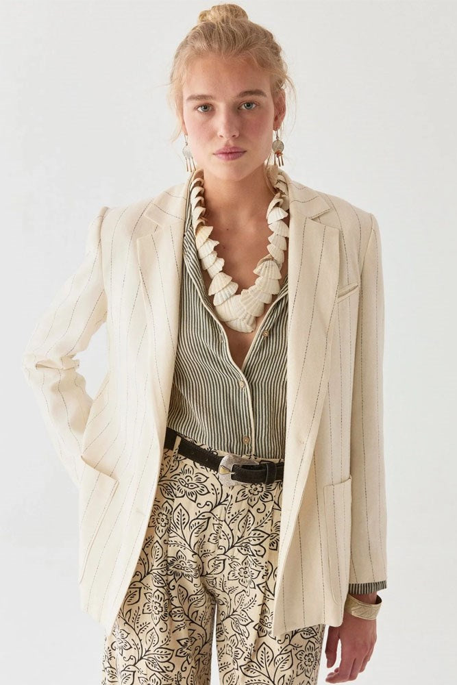 Paddy Jacket - Ecru Stripes