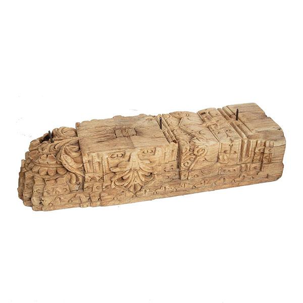 Raw Large Carved Todala Candle Holder