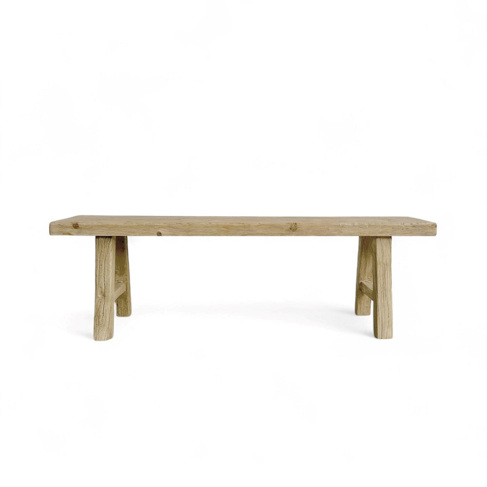 Rustic Elm Short Bench