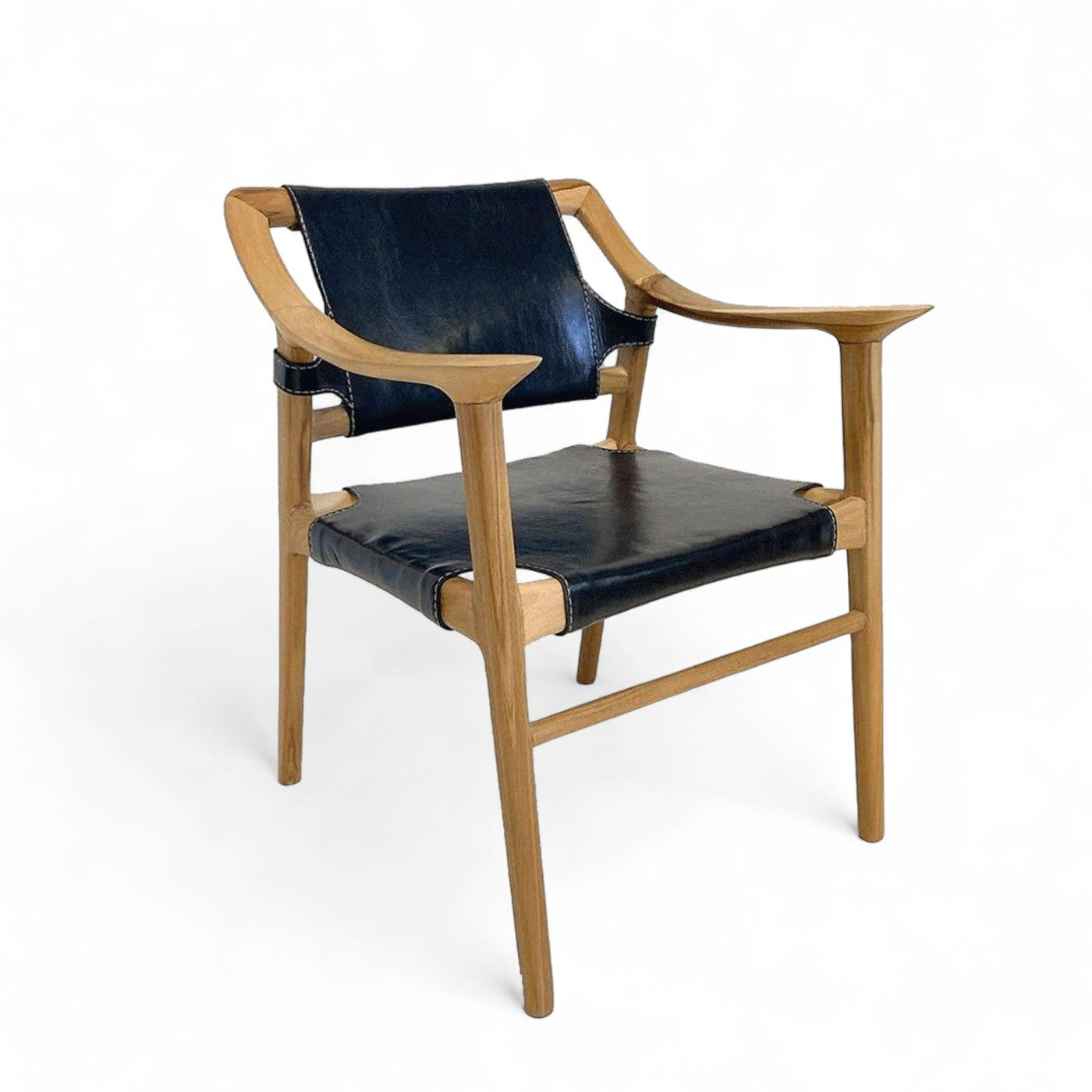 Seidler Leather Mid Century Occasional Chair - 1 Left