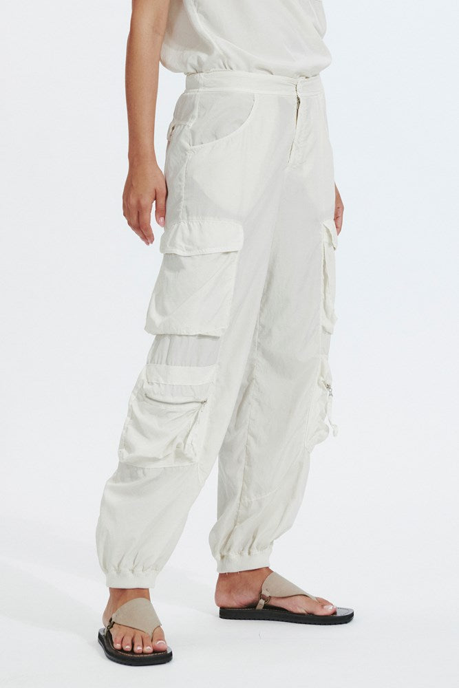 Silk Cargo Pant - Sand