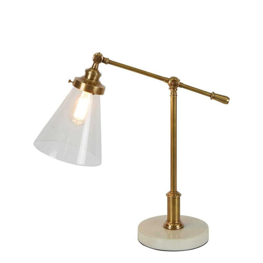 Verona Brass Marble Lamp