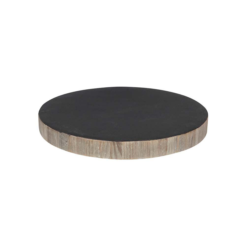 Plate GreyPineMilkyConcreteTop