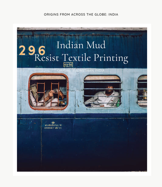 ORIGIN: INDIA - Mud Print Resist Textile Printing