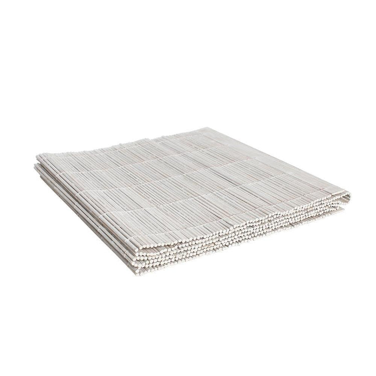 2m Rectangle White Washed Bamboo Table Runner