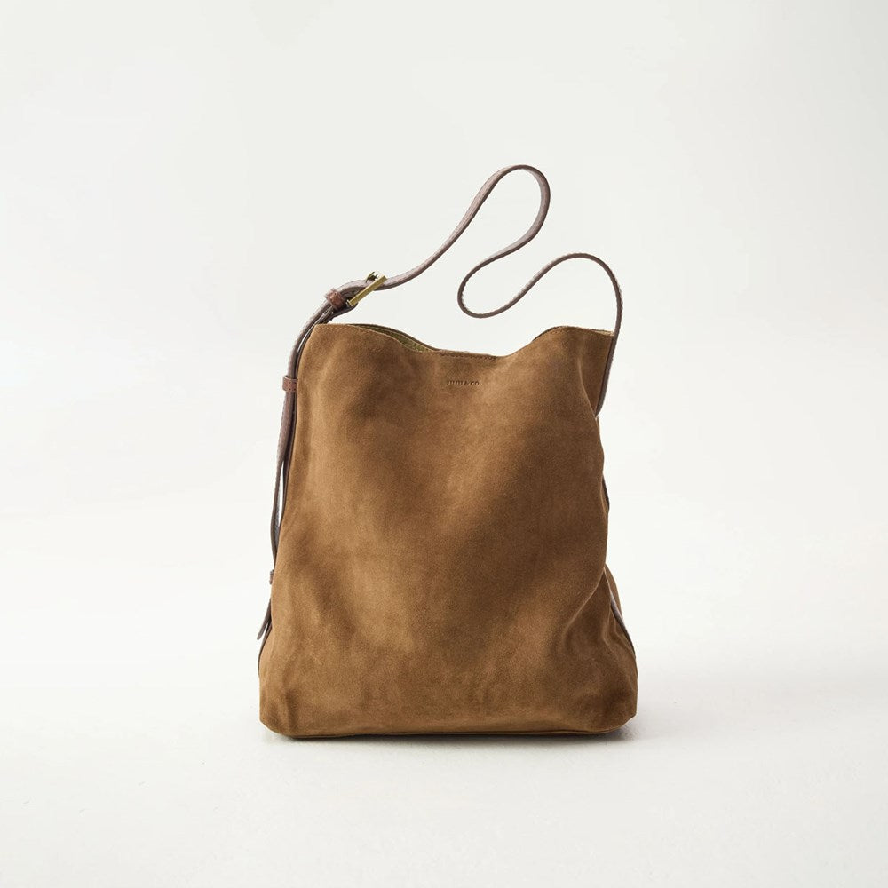 Suede Cabas - Chestnut