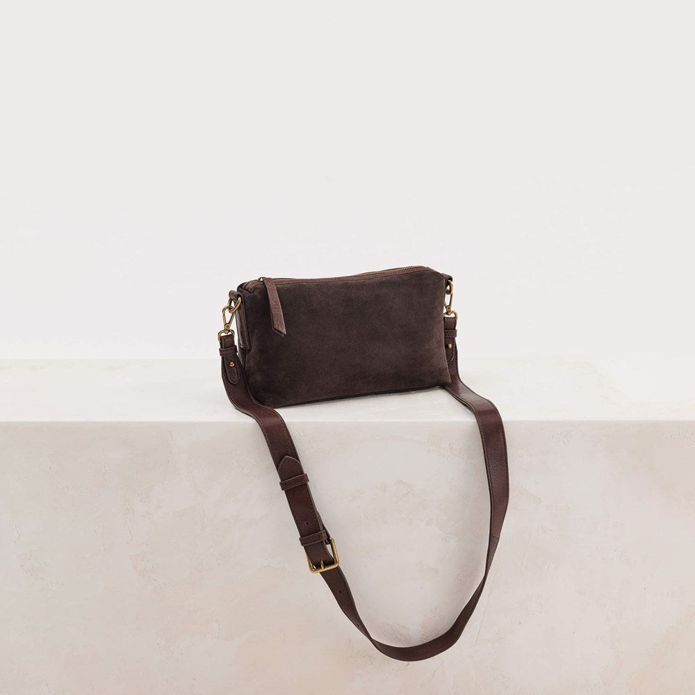 Suede Teddy Bag - Chocolate