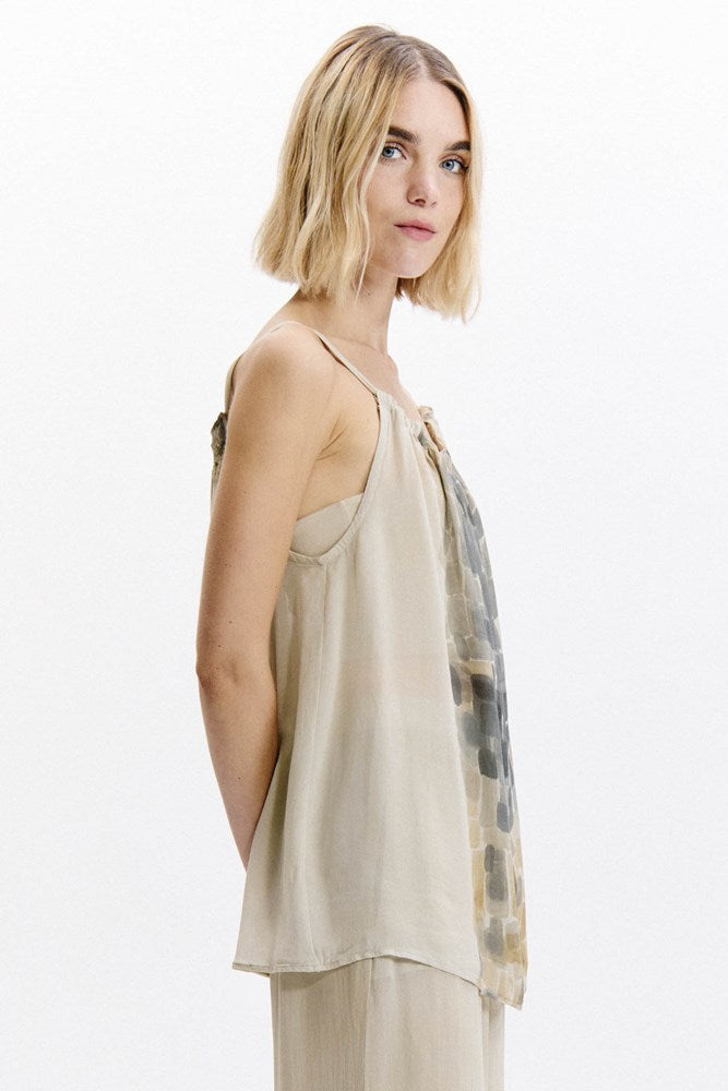 Abstract Print Top - Rope
