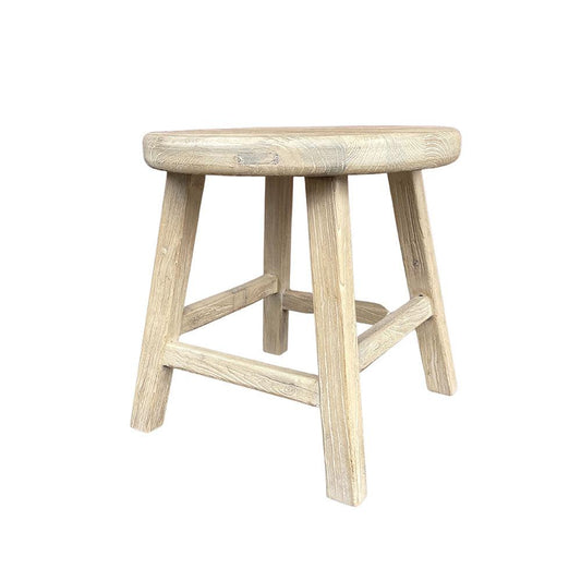 Adara Round Elm Side Table - Natural
