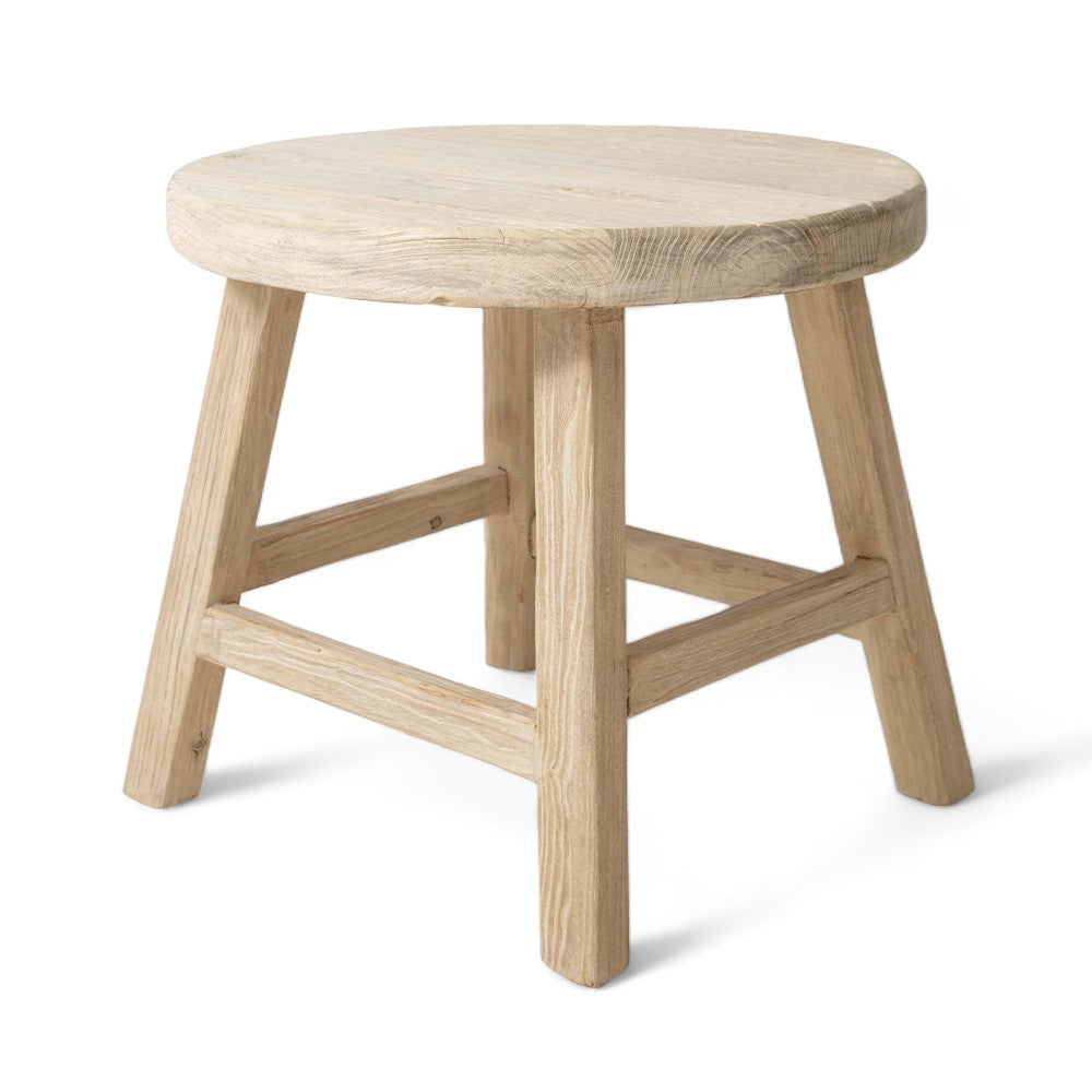 Adara Round Elm Side Table - Natural