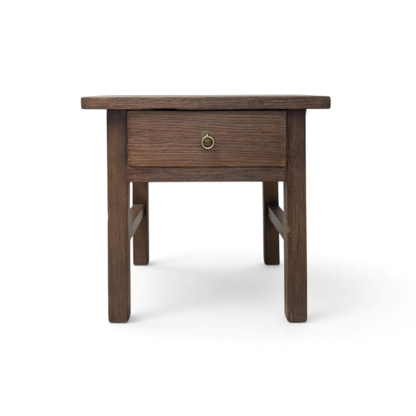 Adele 1 Draw Walnut Elm Bedside Table