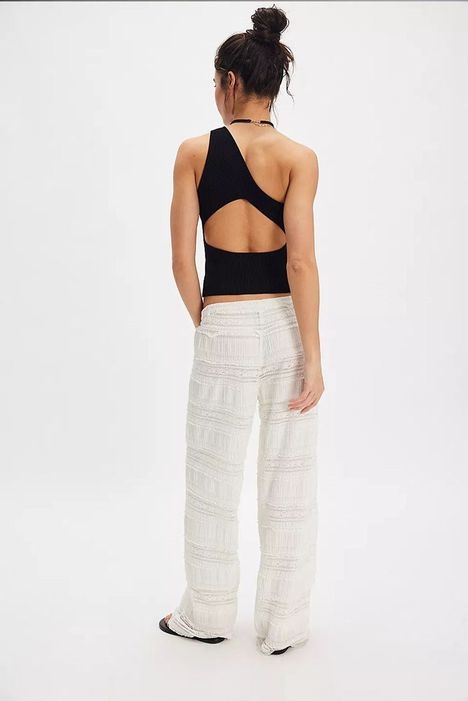 Aiden Lace Pant - White
