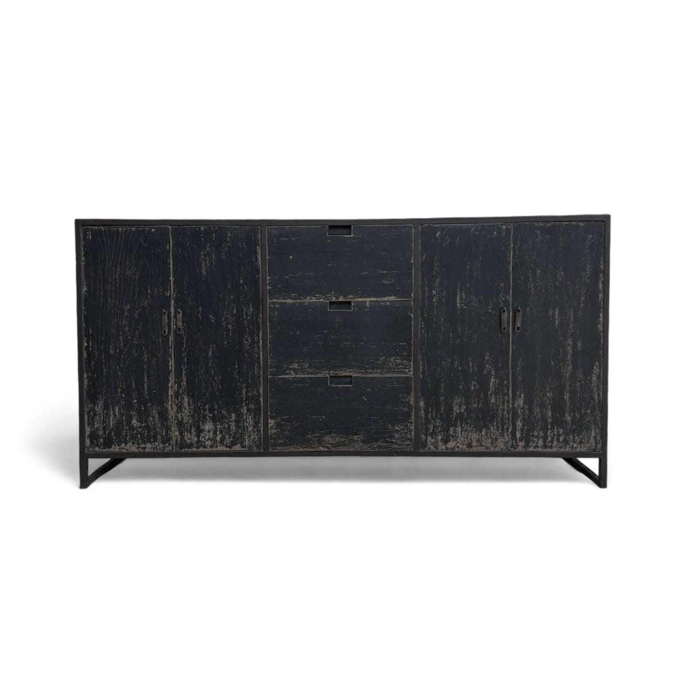 Aksel Cabinet - Black Distressed