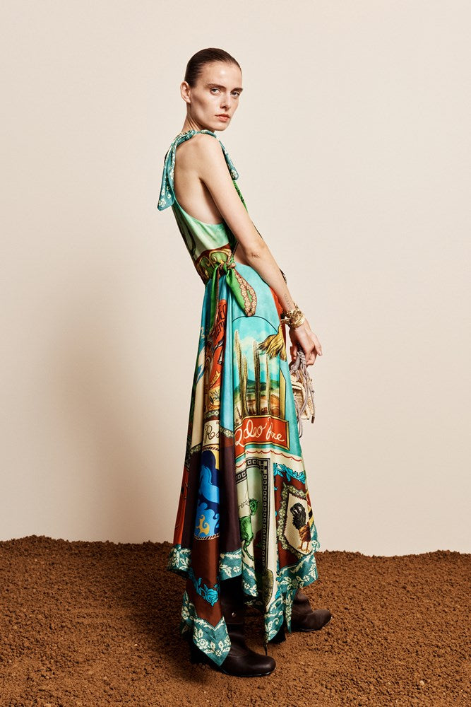 Ace Silk Scarf Dress - Alemais