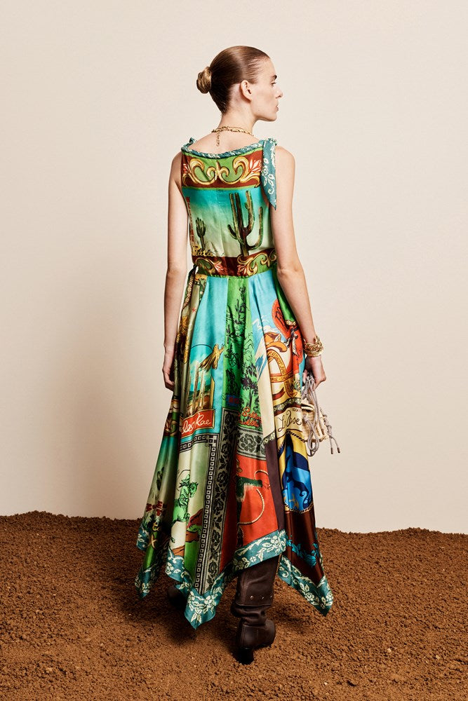 Ace Silk Scarf Dress - Alemais