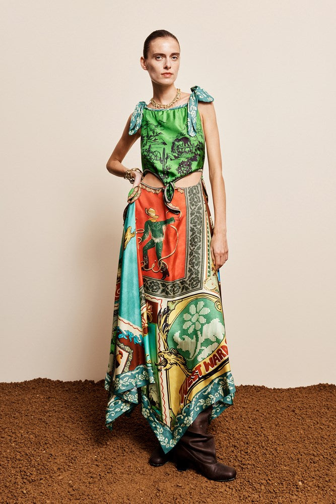 Ace Silk Scarf Dress - Alemais