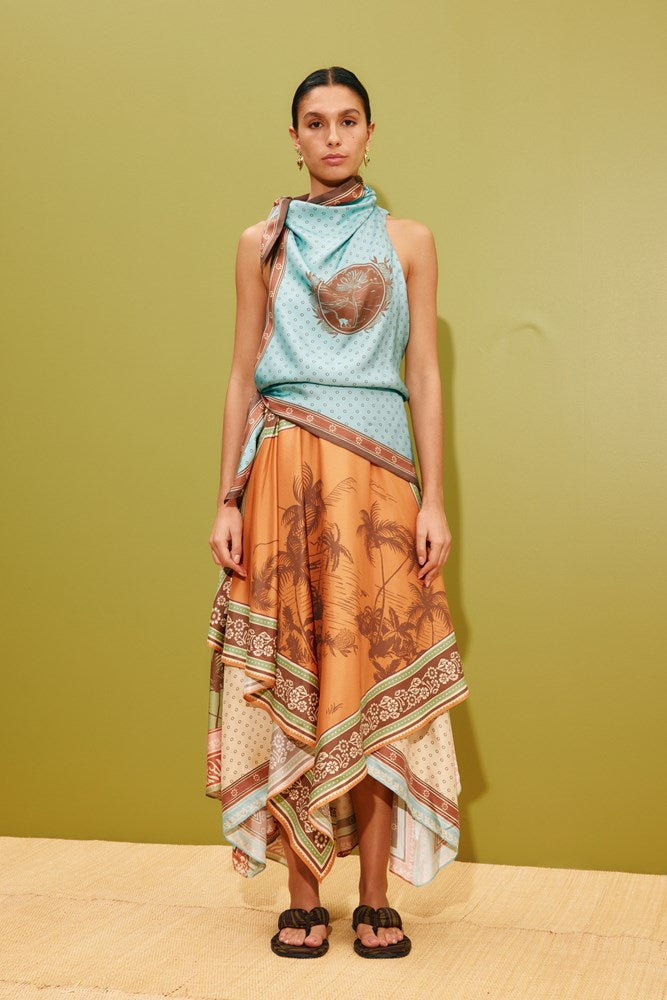 Alberta Scarf Midi Dress - Alemais