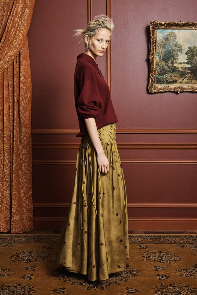 Astro Skirt Olive - Alemais