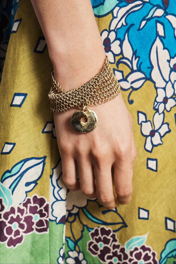 Atomic Chainmail Disc Bracelet - Alemais