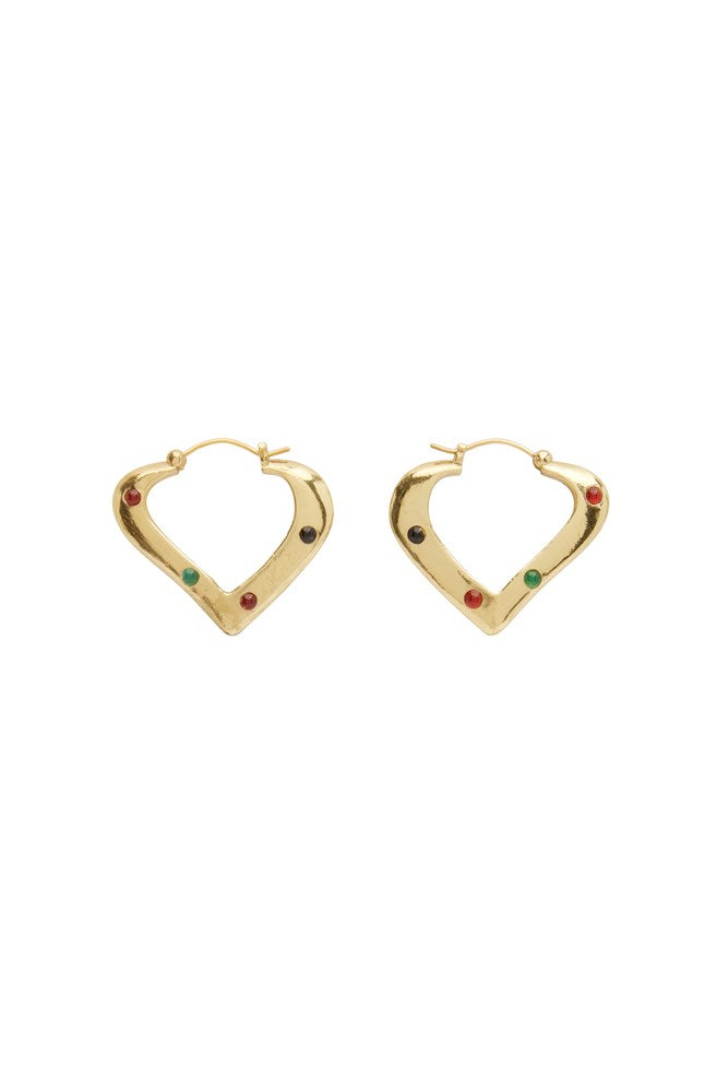 Atomic Heart Hoop Earrings - Alemais
