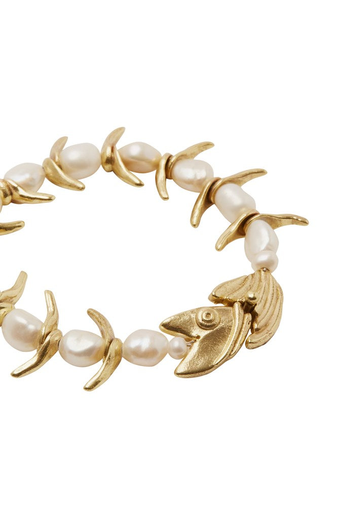 Calypso Pearl Fish Bracelet - Alemais