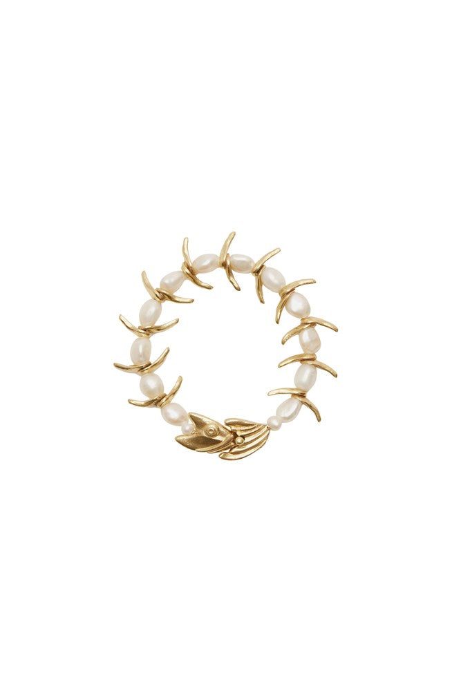 Calypso Pearl Fish Bracelet - Alemais