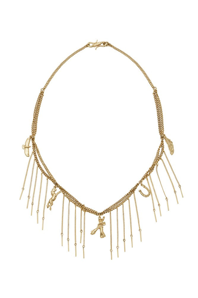 Django Charm Fringed Necklace - Alemais