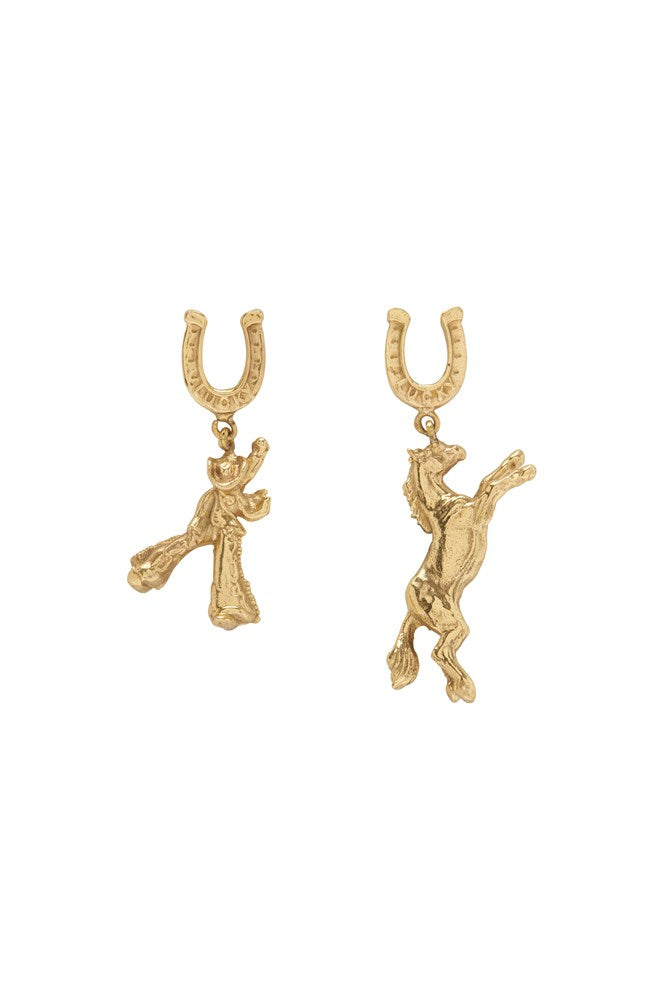 Django Horse & Cowboy Earrings - Alemais
