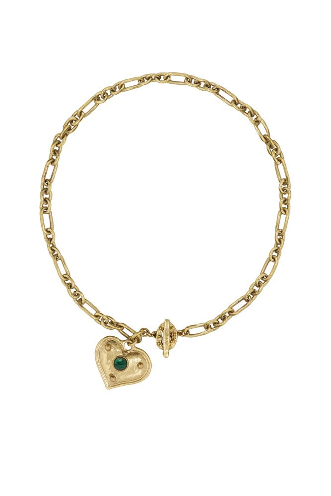 Jem Heart Charm Necklace - Alemais