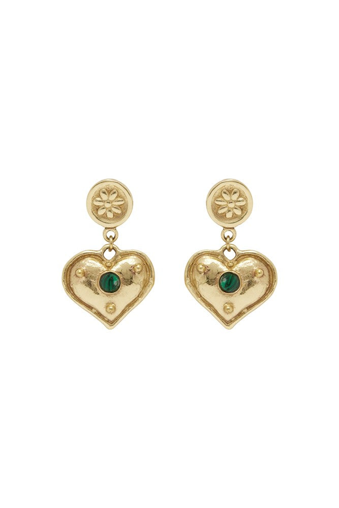 Jem Heart Drop Earrings - Alemais
