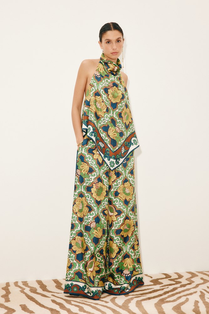 Liana Silk Palazzo Pant - Alemais
