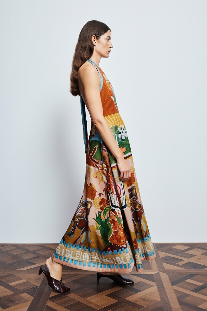Mlak Halter Midi Dress - Alemais