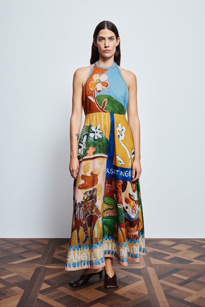 Mlak Halter Midi Dress - Alemais