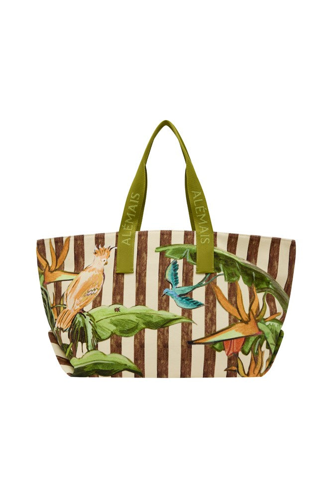 Toucan Tango Canvas Beach Tote - Alemais